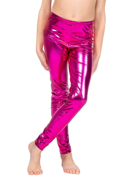 Fuchsia Legging Metallic van Wilbers & Wilbers koop je bij Partywinkel