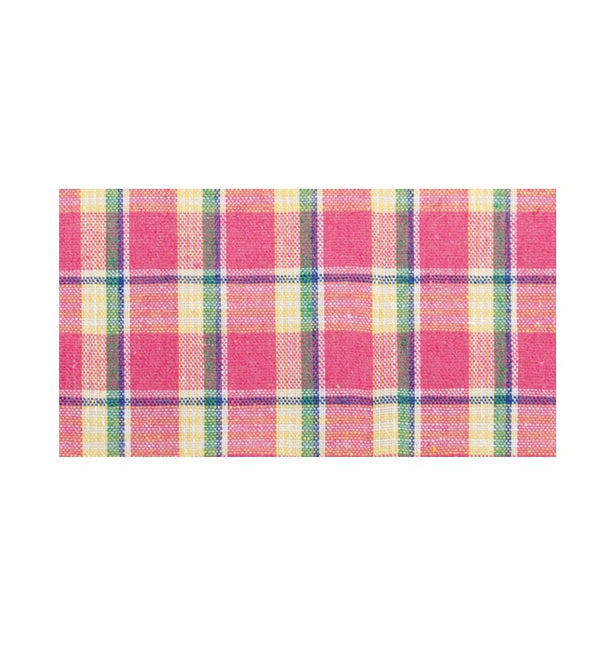 NASTRO DA TAVOLA IN LINO FUCSIA MADRAS 10 CM X 5 M