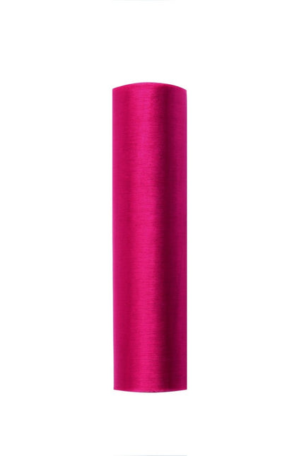 Fuchsia Organza Stof 16cm 9m van Partydeco koop je bij Partywinkel
