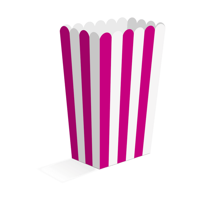 Fuchsia Popcorn Bakjes 13,5cm 8st van WeFiesta koop je bij Partywinkel