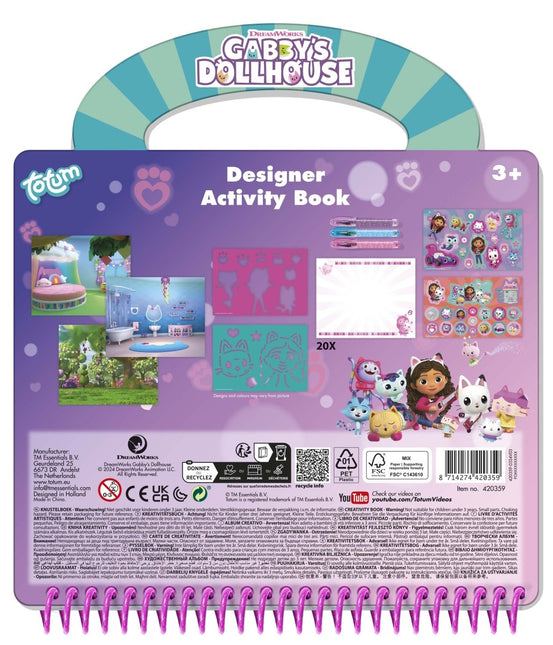 Gabby'S Dollhouse Knutsel Boek 3 delig - Partywinkel - 8714274420359