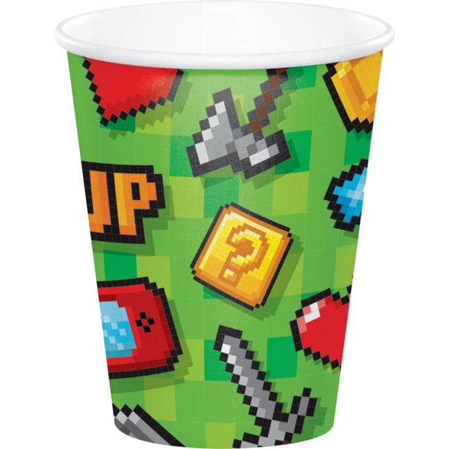 Gaming Party Bekers 256ml 8st van Creative Converting koop je bij Partywinkel