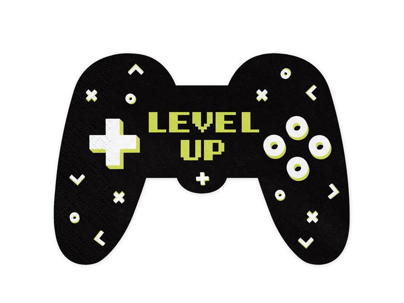 Gaming Party Servetten 16cm 12st van Partydeco koop je bij Partywinkel