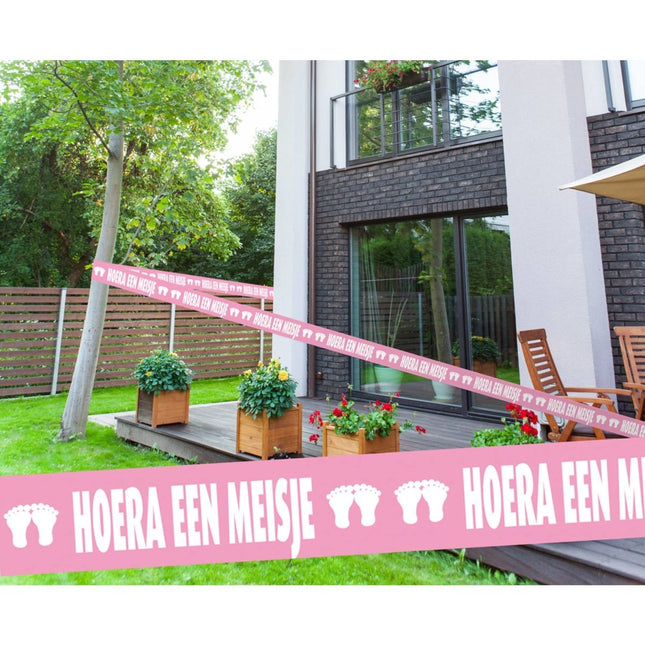 Geboorte Afzetlint Meisje 15m - Partywinkel - 8714572072434