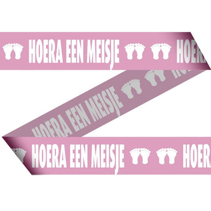 Geboorte Afzetlint Meisje 15m - Partywinkel - 8714572072434