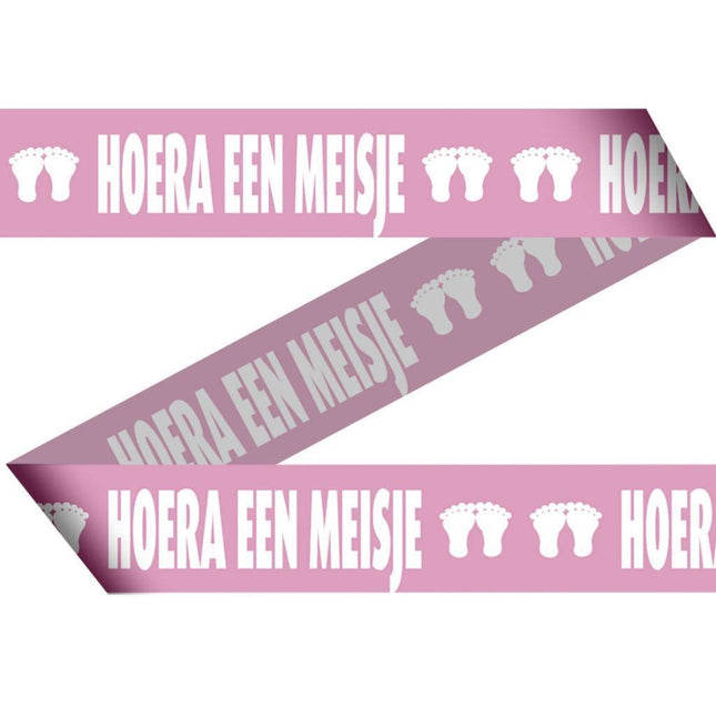 Geboorte Afzetlint Meisje 15m - Partywinkel - 8714572072434