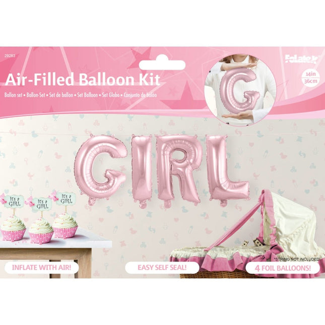 Geboorte Ballonnen Letter Set Girl 36cm van Folat koop je bij Partywinkel