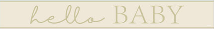 Geboorte Banner Beige Hello Baby 2,74m van Unique koop je bij Partywinkel