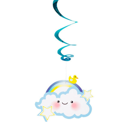 Geboorte Hangdecoratie Jongen Baby Boy 60cm 3st van Boland koop je bij Partywinkel