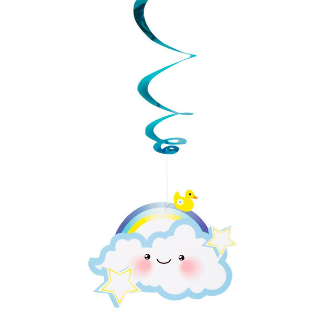 Geboorte Hangdecoratie Jongen Baby Boy 60cm 3st van Boland koop je bij Partywinkel