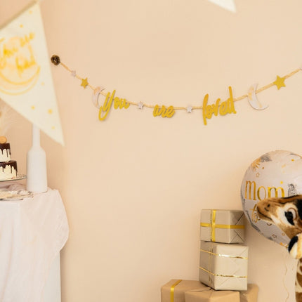 Geboorte Letterslinger Safari 2,5m van Haza Witbaard koop je bij Partywinkel