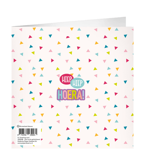 Gefeliciteerd Wenskaart 23cm - Partywinkel - 8716764239281