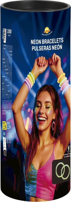 Gekleurde Armband Glow In The Dark 50st van Fiestas Guirca koop je bij Partywinkel