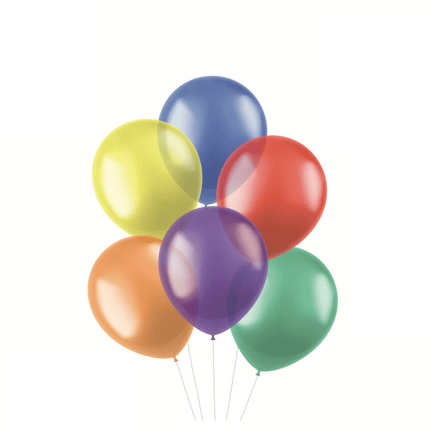 Gekleurde Ballonnen Doorzichtig 33cm 10st van Folat koop je bij Partywinkel