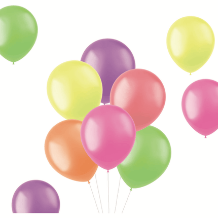 Gekleurde Ballonnen Neon 33cm 50st van Folat koop je bij Partywinkel