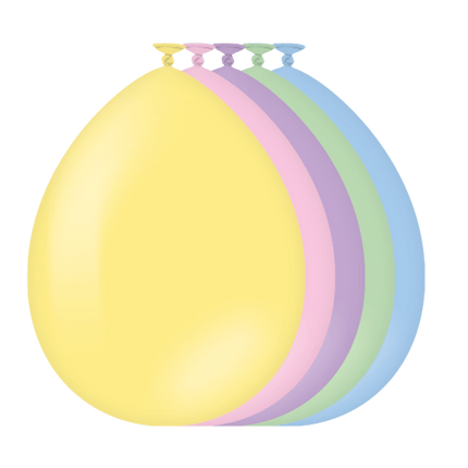 Gekleurde Ballonnen Pastel 30cm 50st - Partywinkel - 8716764243455