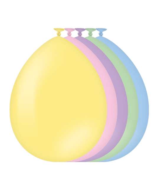 Gekleurde Ballonnen Pastel 30cm 50st - Partywinkel - 8716764243455