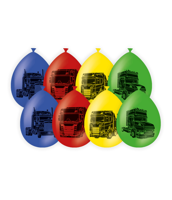 Gekleurde Ballonnen Trucks 30cm - Partywinkel - 8716764237751