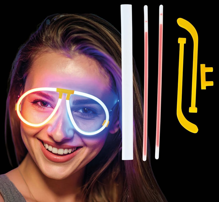 Gekleurde Bril Glow In The Dark van Fiestas Guirca koop je bij Partywinkel