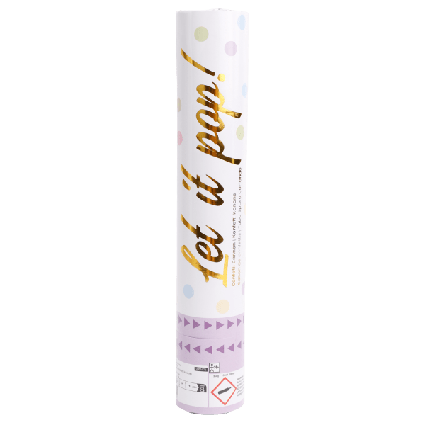 Gekleurde Confetti Kanon Pastel 28cm van Riethmueller koop je bij Partywinkel