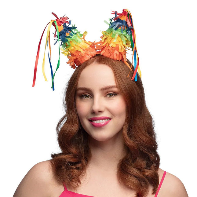 Gekleurde Haarband Pinata - Partywinkel - 8712026309044