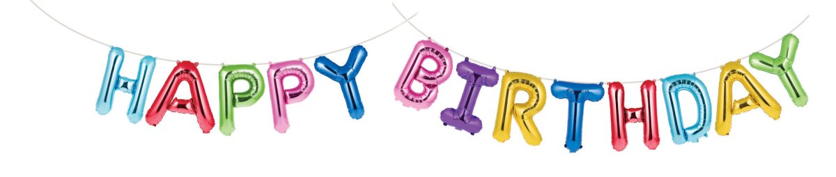 Gekleurde Happy Birthday Ballonnen Letter Set 41cm van Creative Converting koop je bij Partywinkel