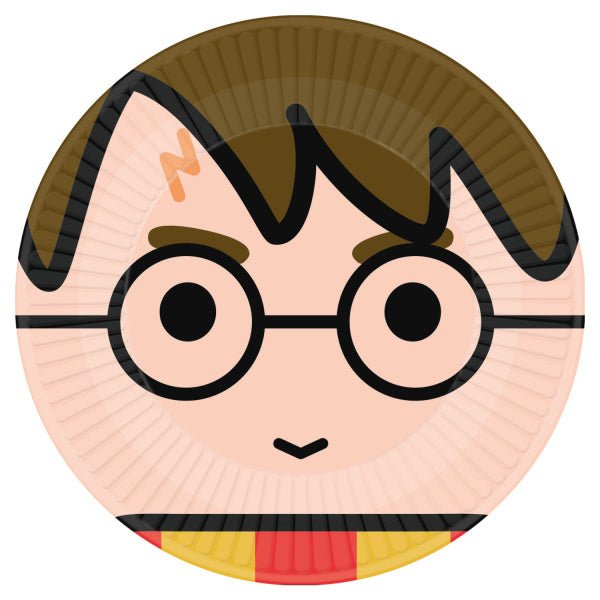Gekleurde Harry Potter Borden 23cm 8st van Riethmueller koop je bij Partywinkel