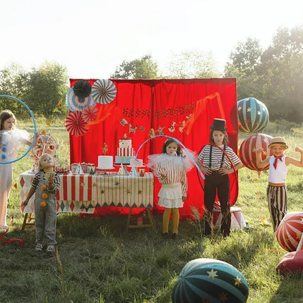 Gekleurde Papieren Waaiers 5st van Partydeco koop je bij Partywinkel