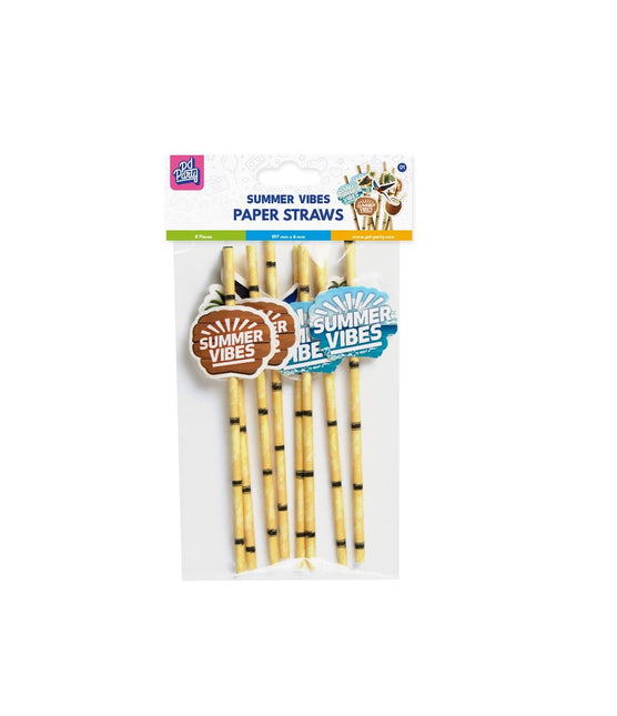 Gekleurde Rietjes Summer Vibes 8st van Paper Dreams koop je bij Partywinkel