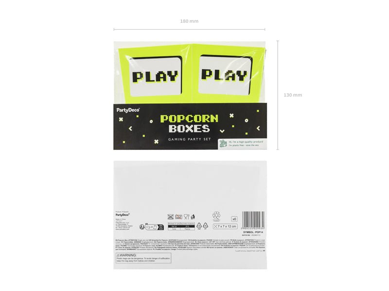 Gekleurde Snackbakje Gaming 6st van Partydeco koop je bij Partywinkel