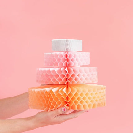 Gekleurde Tafeldecoratie Taart 23cm van Partydeco koop je bij Partywinkel