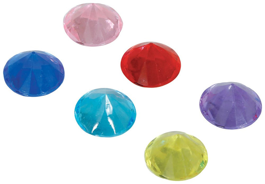 Gekleurde Uitdeelcadeautjes Edelstenen 1,5cm 50st - Partywinkel - 8434077272374