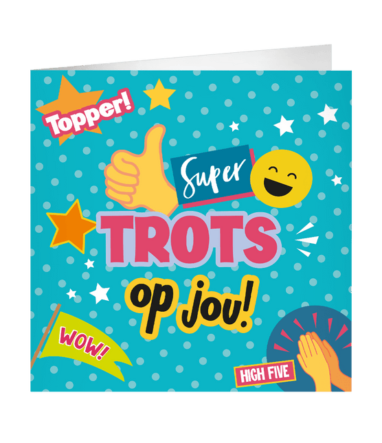 Gekleurde Wenskaart Topper 23cm - Partywinkel - 8716764239557