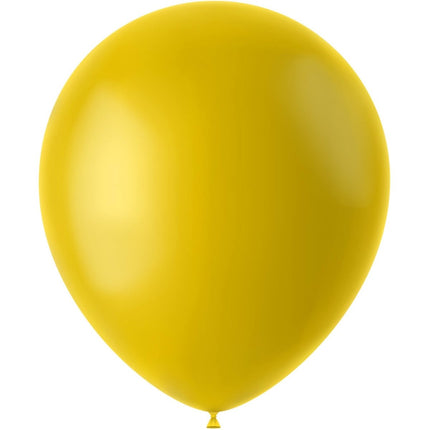 Gele Ballonnen Tuscan Yellow 33cm 50st van Folat koop je bij Partywinkel