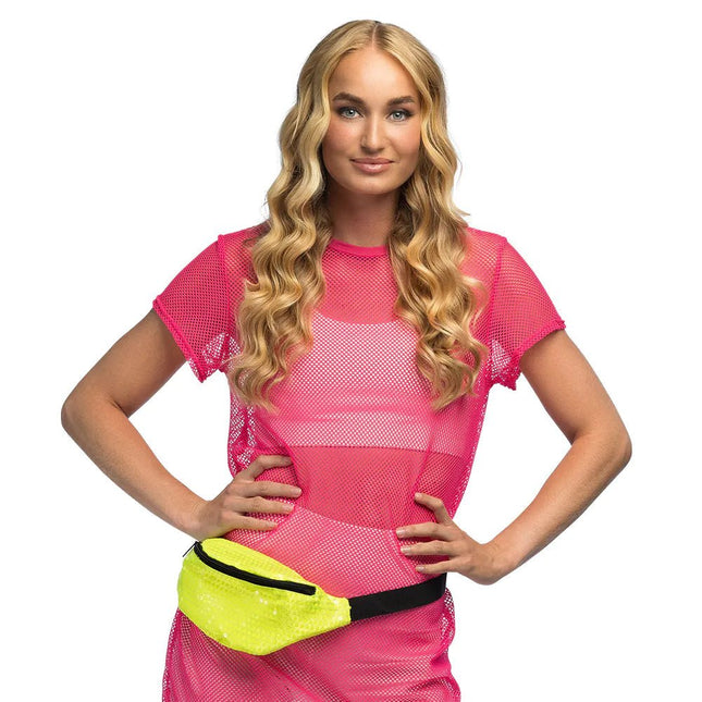 Gele Heuptasje Pailletten - Partywinkel - 8712026360243