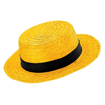 Gele Hoed Met Zwarte Band van Widmann koop je bij Partywinkel