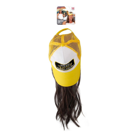 Gele Pet Trucker Met Haar van Widmann koop je bij Partywinkel