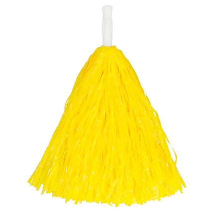 Gele Pompom 34cm van Boland koop je bij Partywinkel