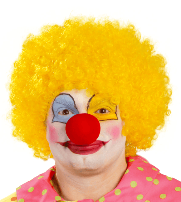 Gele Pruik Krullen van Fiestas Guirca koop je bij Partywinkel
