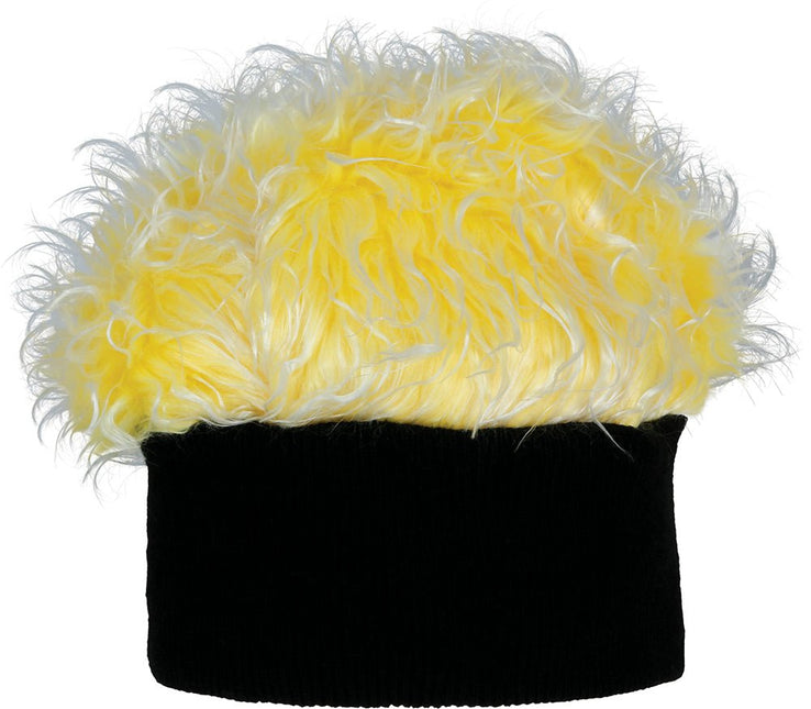 Gele Pruik Mat Band Volwassen van Fiestas Guirca koop je bij Partywinkel