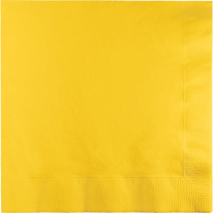 Gele Servetten 3 - Laags 33cm 50st van Creative Converting koop je bij Partywinkel