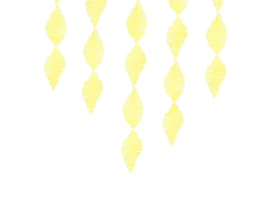Gele Slinger Crepe Franje 3m van Partydeco koop je bij Partywinkel