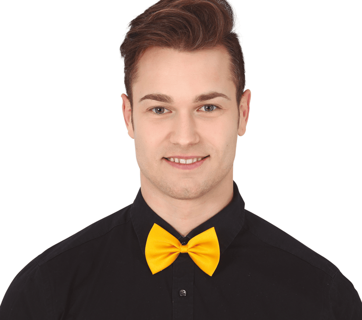 Gele Strik 11cm van Fiestas Guirca koop je bij Partywinkel