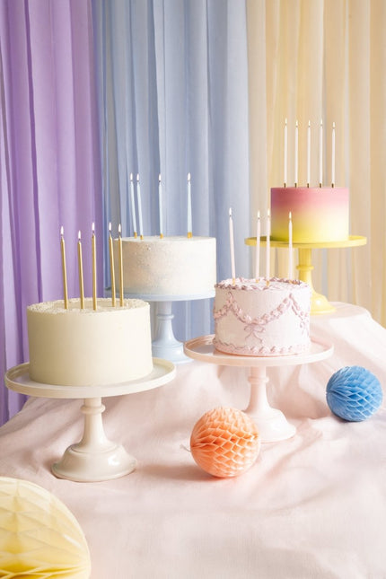 Gele Taartplateu 24cm van Partydeco koop je bij Partywinkel