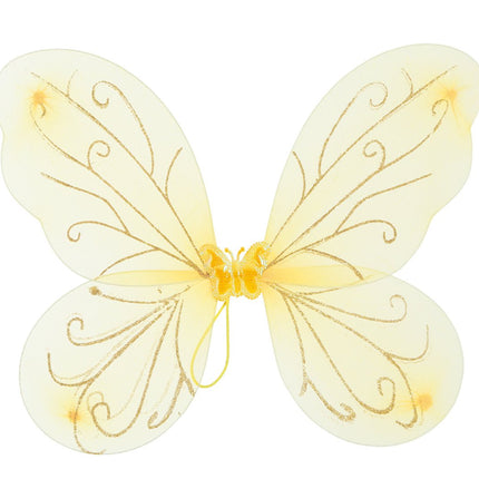 Gele Vleugels 44cm van Fiestas Guirca koop je bij Partywinkel