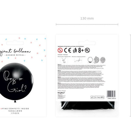 Gender Reveal Ballon Meisje 95cm van Partydeco koop je bij Partywinkel