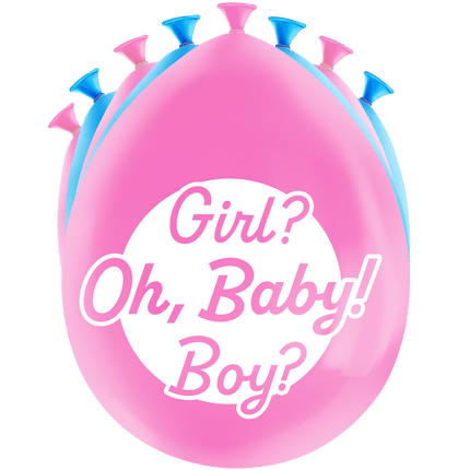 Gender Reveal Ballonnen 30cm 8st van Paper Dreams koop je bij Partywinkel