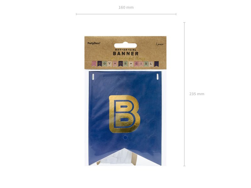 Gender Reveal Banner 1,75m van Partydeco koop je bij Partywinkel
