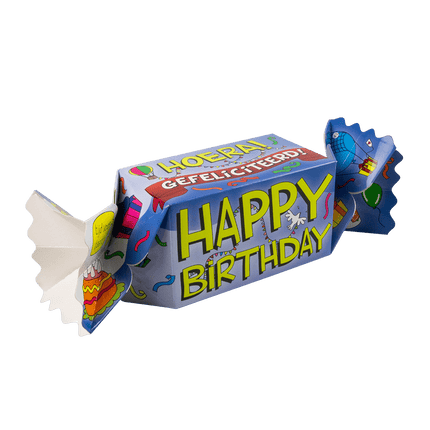 Geschenkdoosje Happy Birthday 26cm van Paper Dreams koop je bij Partywinkel