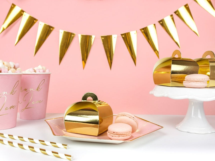 Geschenkdoosjes Goud 6cm 10st van Partydeco koop je bij Partywinkel